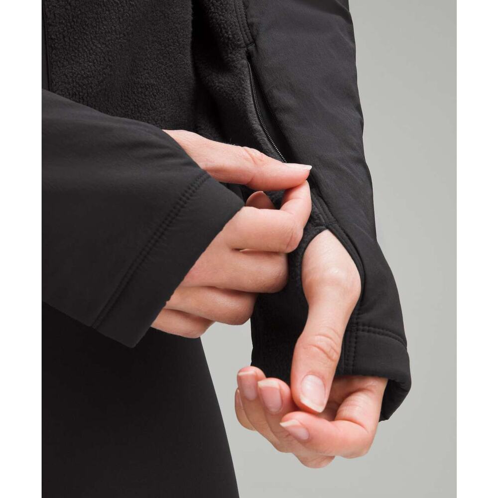 LULULEMON Fleece-Lined Running Jacket Size 6 Black - Picture 3 of 10